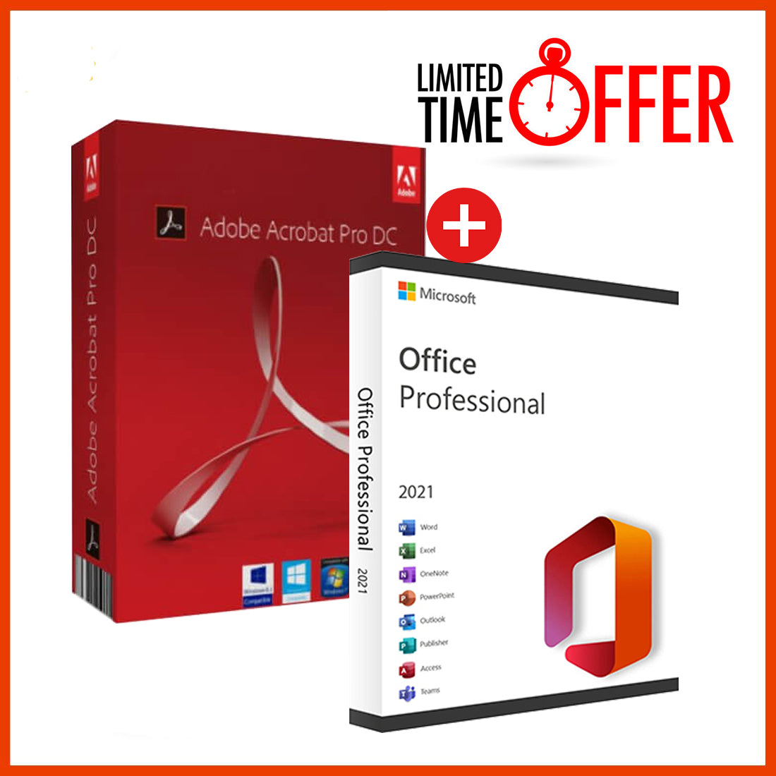 Adobe Acrobat Pro 2021 + Office 2021 Professional Plus (BUNDLE)